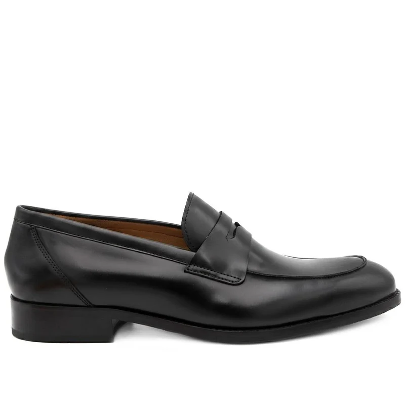 Russel Wide Fit Leather Penny Loafers - RUSSELLWIDE / 329 981
