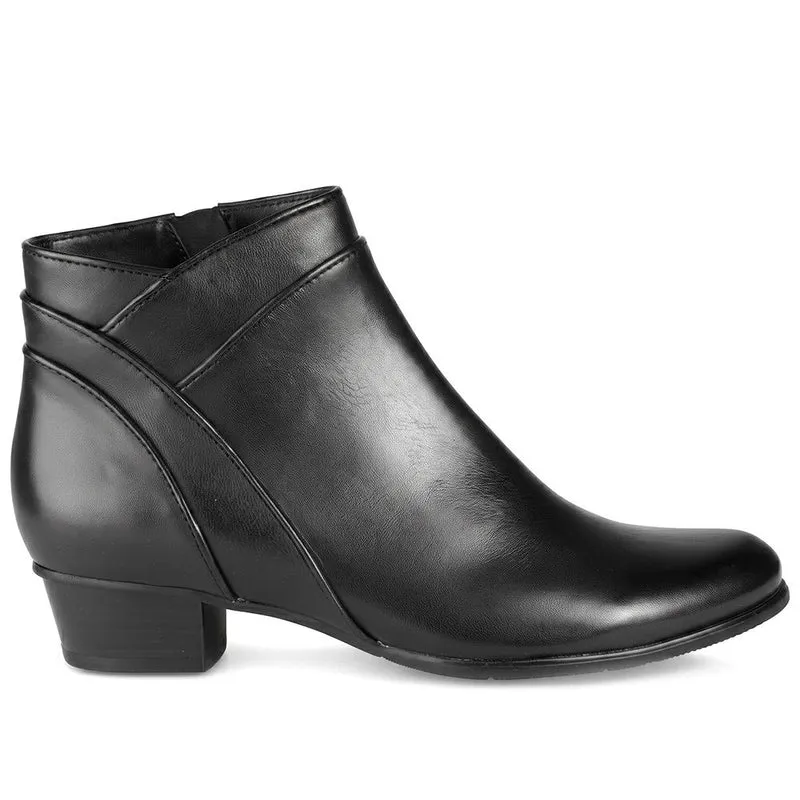Leather Smart Ankle Boots - SINO44501 / 330 150