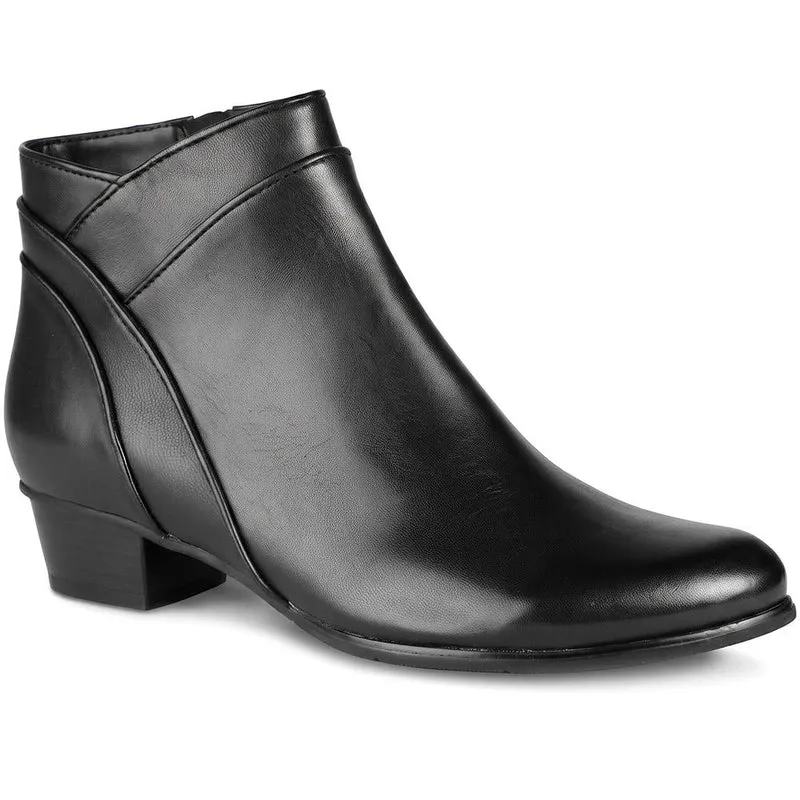 Regarde Le Ciel Leather Smart Ankle Boots - SINO44501 / 330 150 - Black