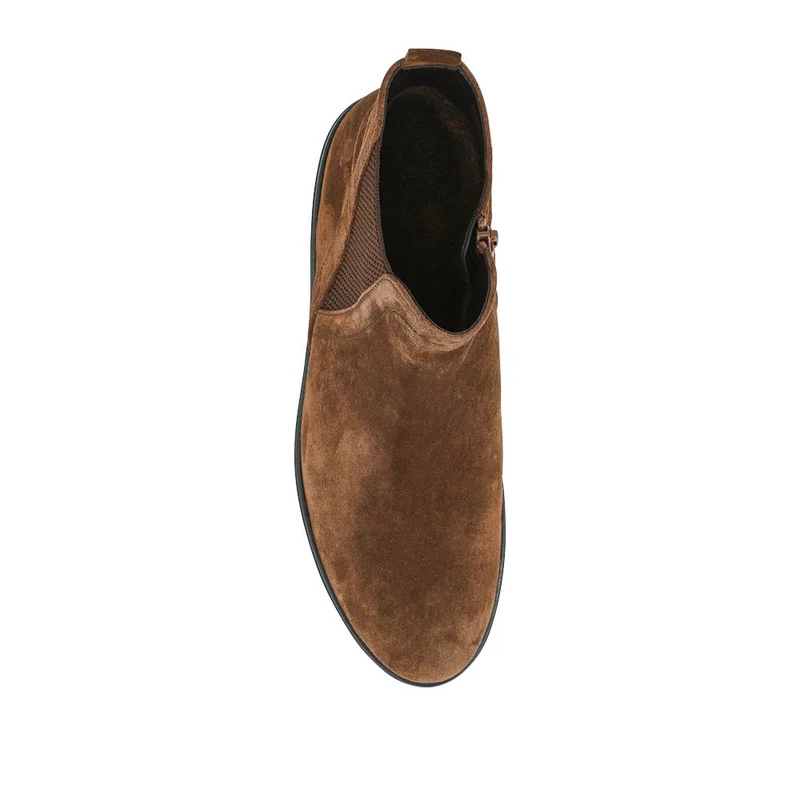 Dublin Gabor Chunky Leather Ankle Boots - GAB40505 / 325 879 - Brown Suede