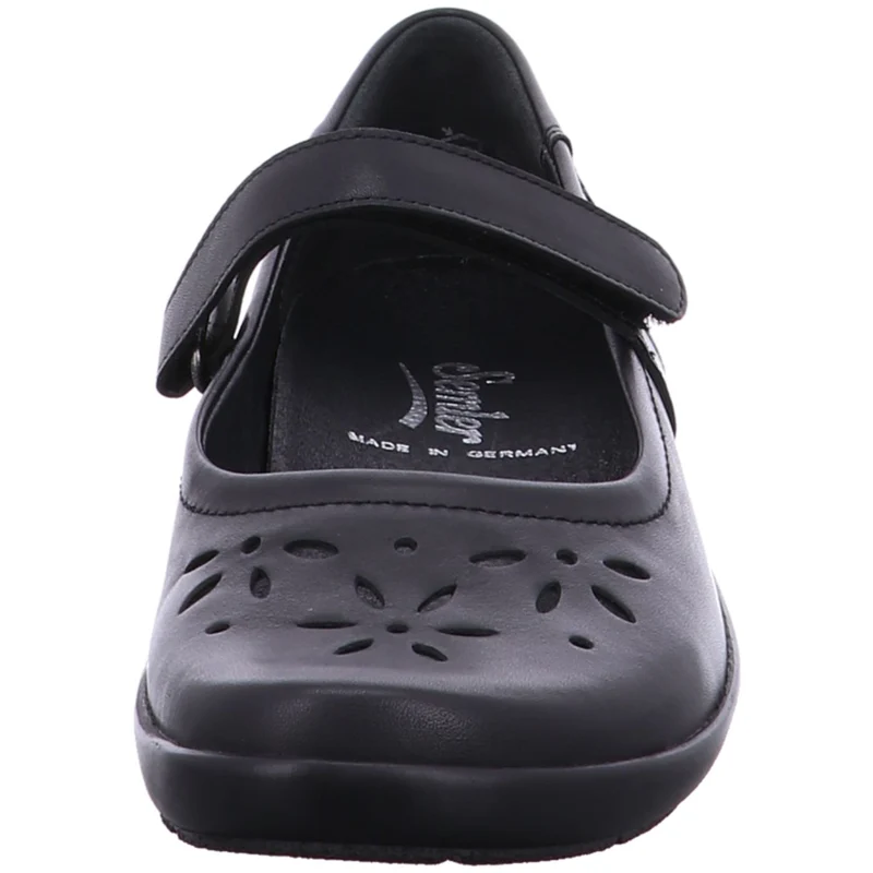 Semler Slipper Flora schwarz