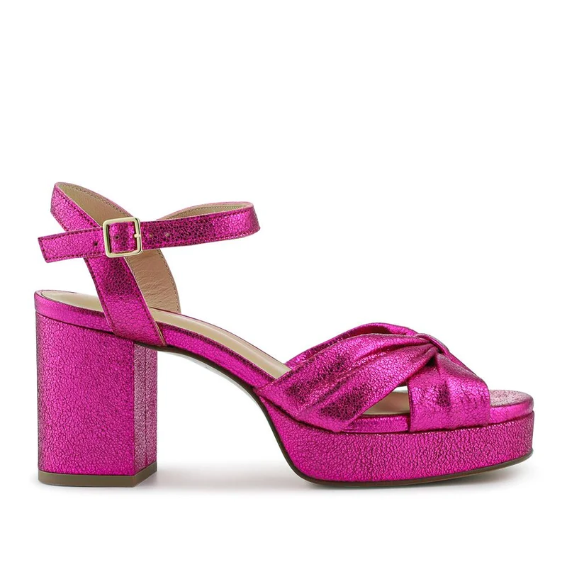 Imani Leather High Heel Shoes - IMANI / 327 789 - Pink Shimmer