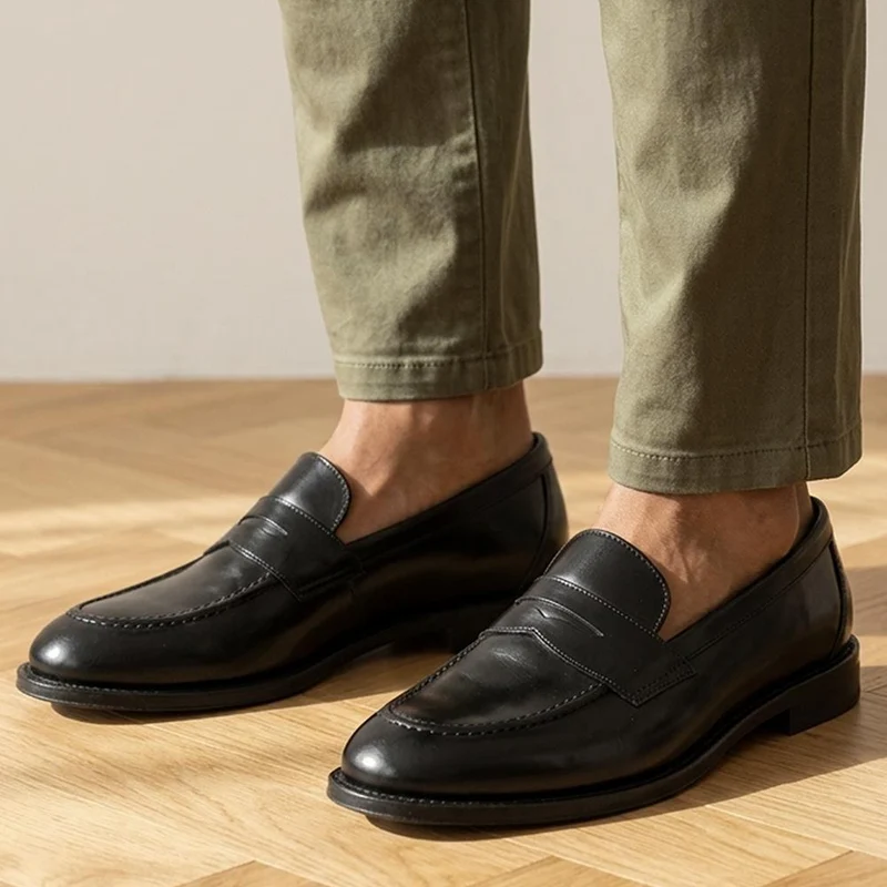 Colt Leather Penny Loafers - COLT / 330 297 - Black