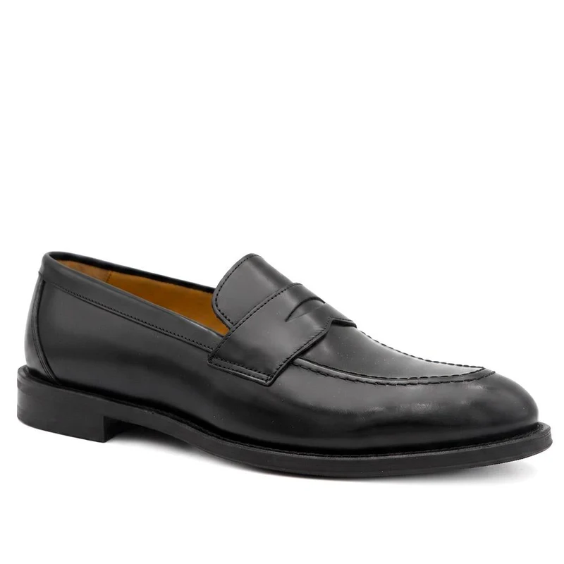 Colt Leather Penny Loafers - COLT / 330 297 - Black