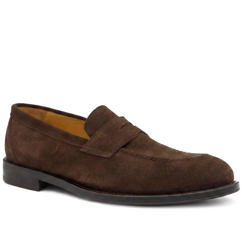 Colt Leather Penny Loafers - COLT / 330 297 - Brown Suede