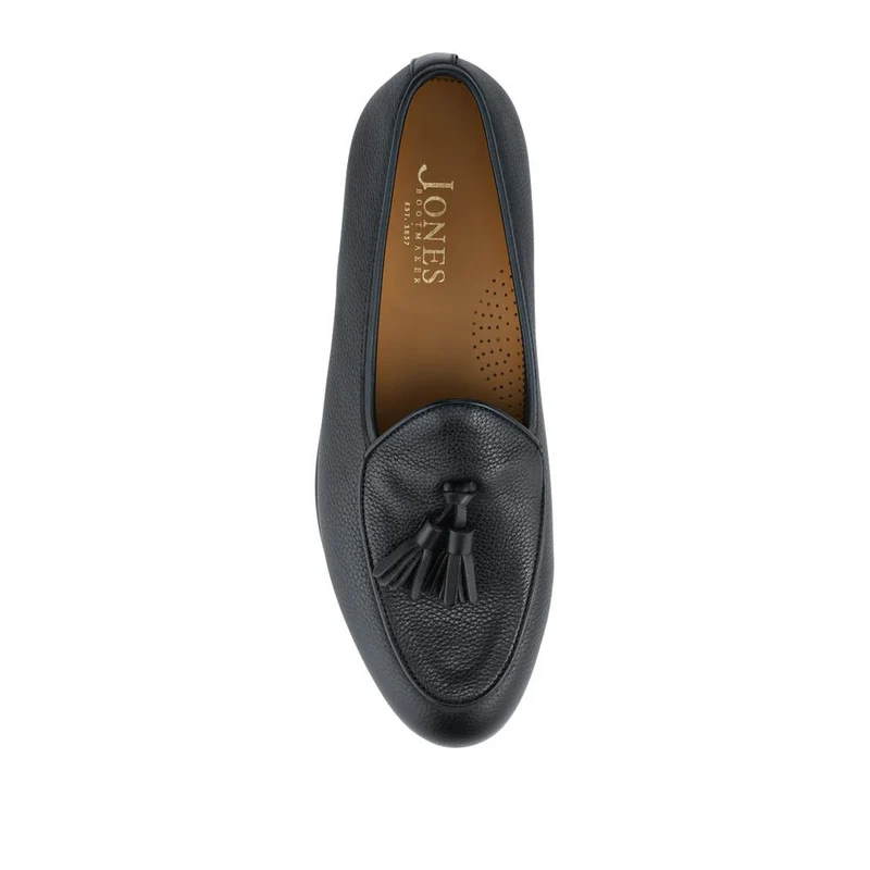Camillo Smart Leather Tasselled Loafers - CAMILLO / 328 813 - Black Grain