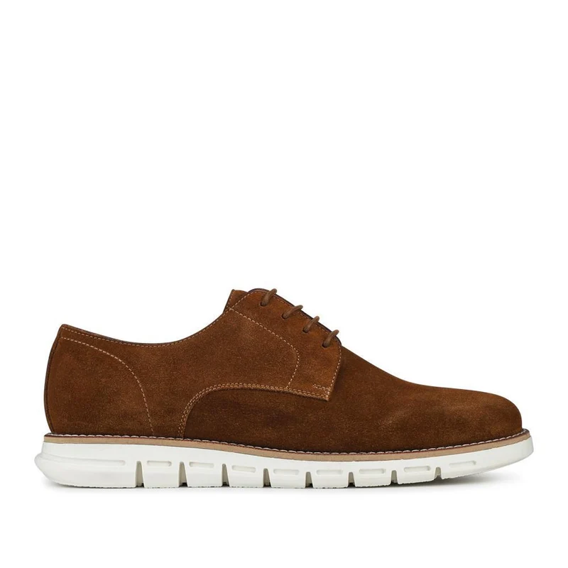 Longtown Leather Lace Up Cushioning Shoes - LONGTOWN / 328 825 - Tan Suede
