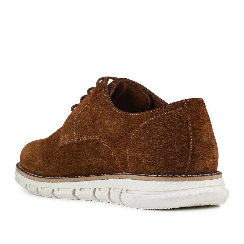 Longtown Leather Lace Up Cushioning Shoes - LONGTOWN / 328 825 - Tan Suede