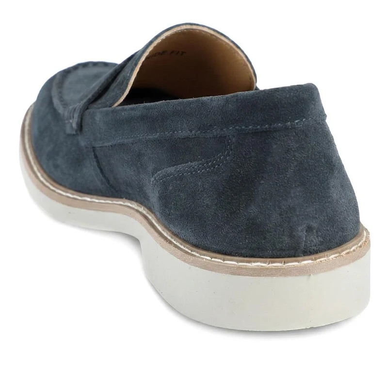 Ryland Wide Fit Leather Loafers - RYLAND / 329 187 - Navy Suede
