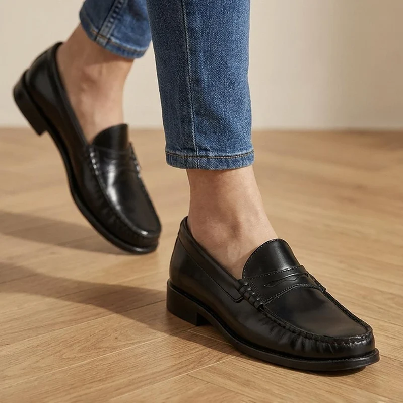 Perna Smart Leather Moccasins - PERNA / 327 304 - Black Leather