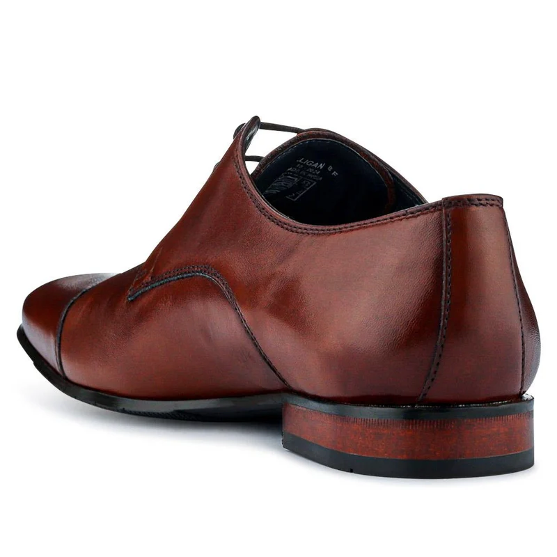 Milligan Smart Leather Lace-Up Shoes - MILLIGAN / 326 804 - Chestnut