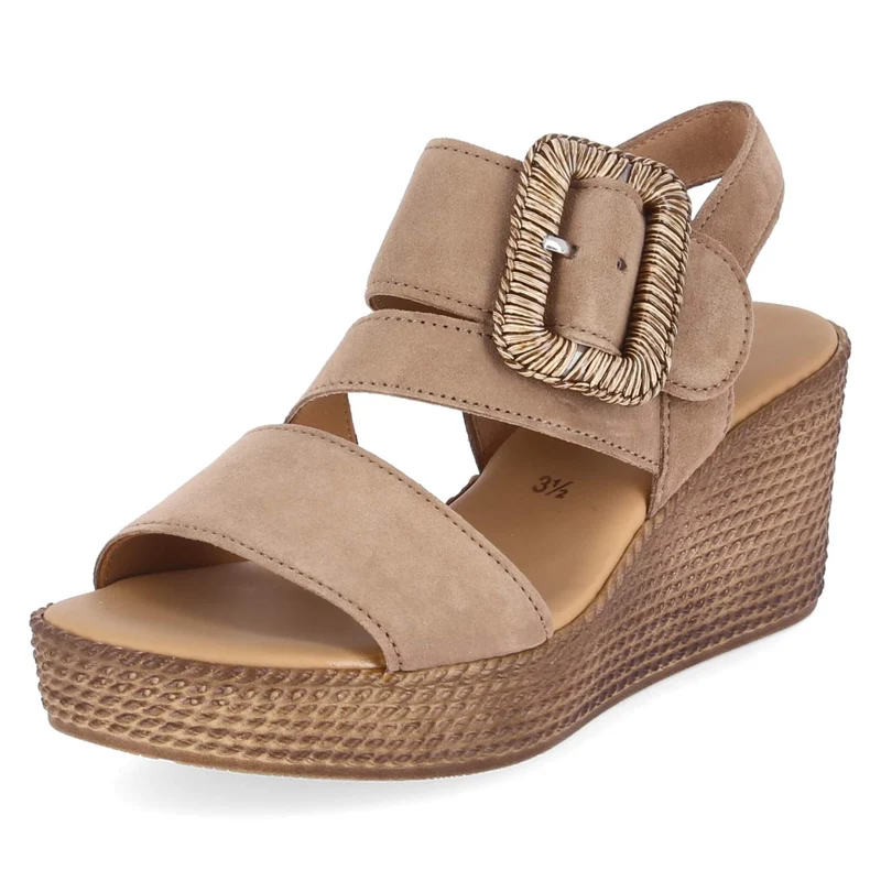 Espadrille-Sandaletten Braun