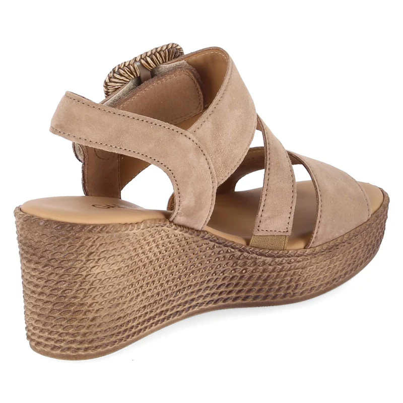 Espadrille-Sandaletten Braun