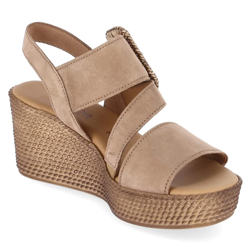 Espadrille-Sandaletten Braun