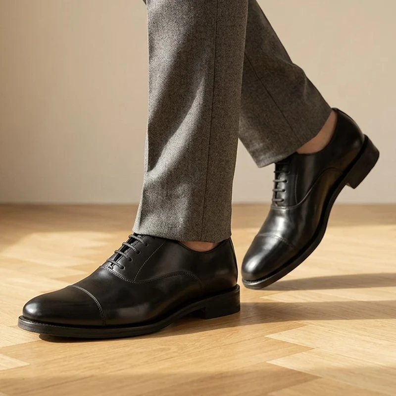 Connell Smart Leather Oxfords - CONNELL / 330 295 - Black
