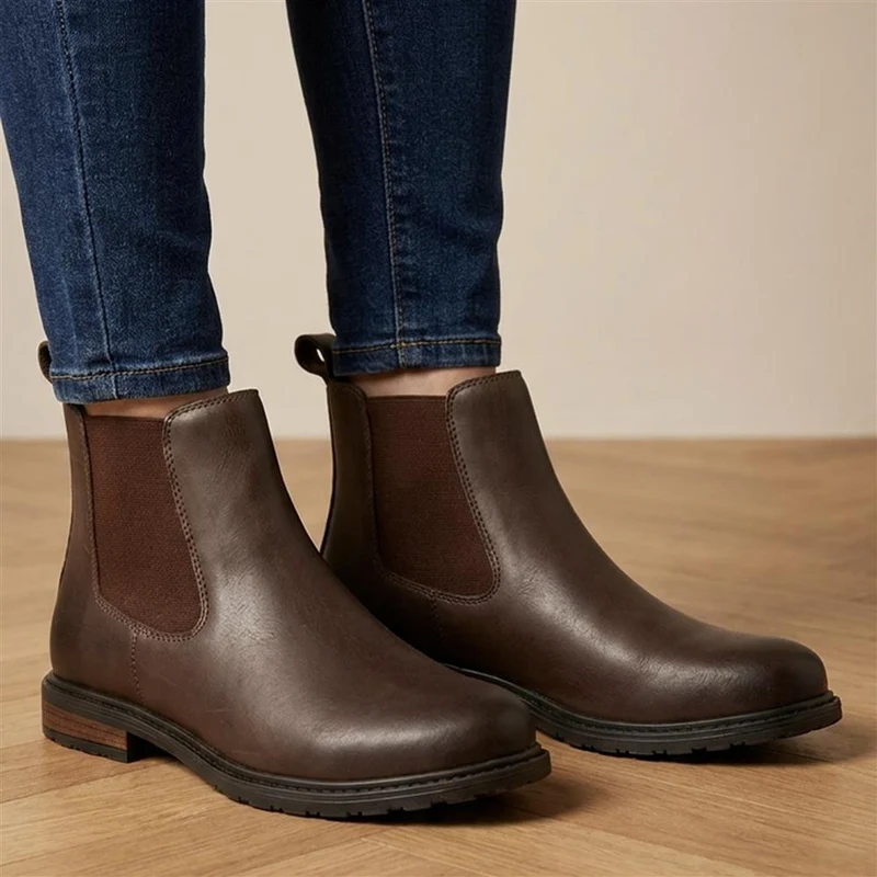 Mayah Leather Chelsea Boots - MAYAH / 327 817 - Chocolate Leather