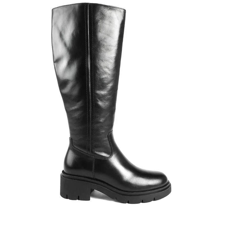 Domino Chunky Leather Long Boots - DOMINO / 328 096