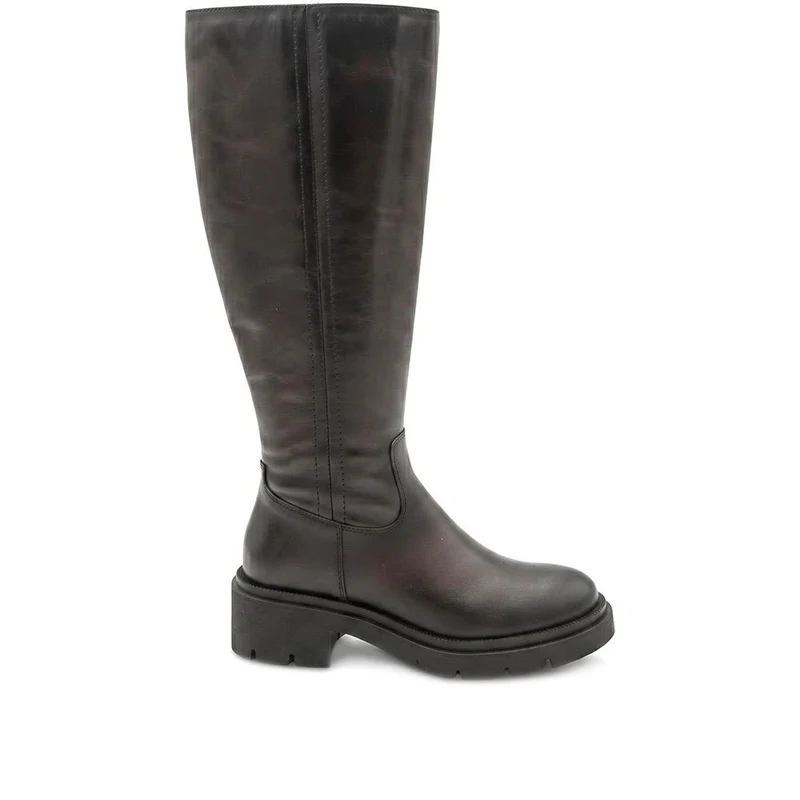 Domino Chunky Leather Long Boots - DOMINO / 328 096