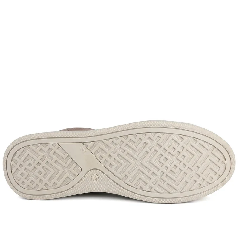 Salvino Leather Lace Up Trainers - SALVINO / 330 215 - Taupe Suede