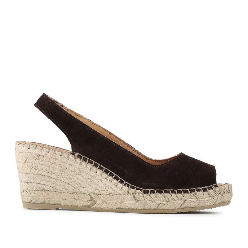 Wide-Fitting Leather Sandals - ROSANNAWIDE / 327 521 - Chocolate Suede