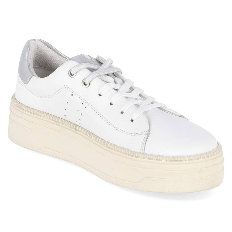 Plateau-Sneaker Weiß