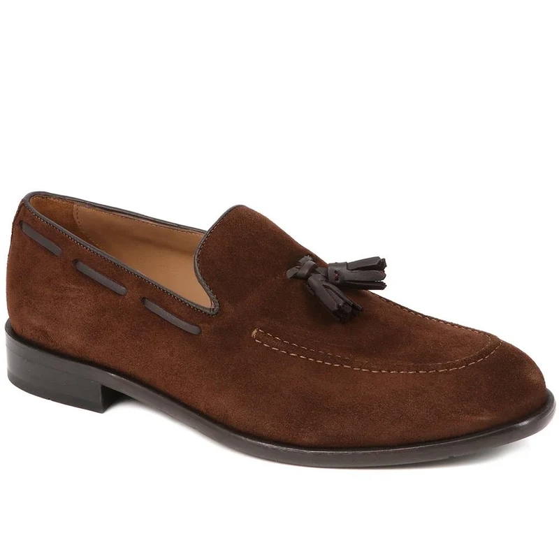 Devon2 Leather Loafers - DEVON2 / 324 972 - Brown Suede