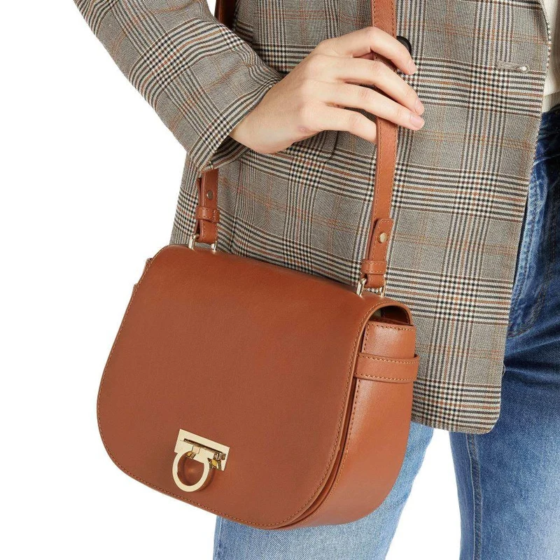 Leather Saddle Bag - VESPER / 323 895 - Tan