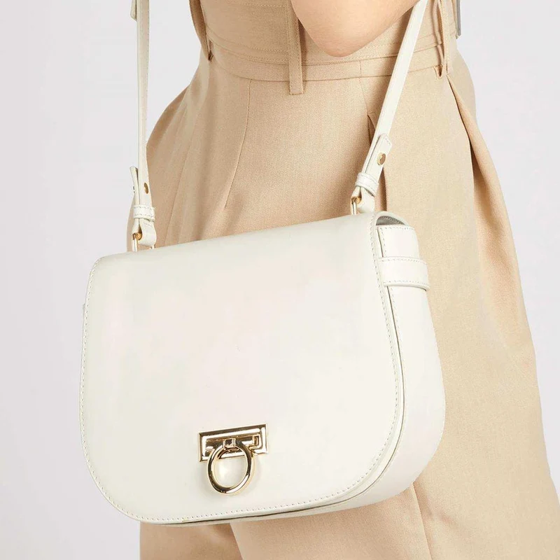 Leather Saddle Bag - VESPER / 323 895 - Off White