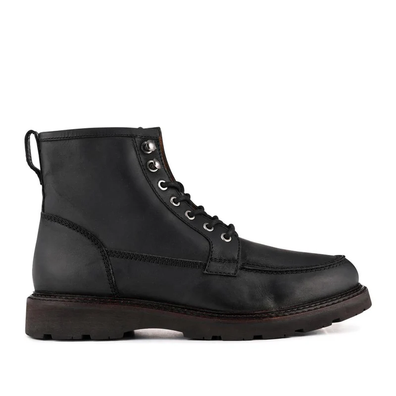 Essex Chunky Leather Boots - ESSEX / 328 074 - Black