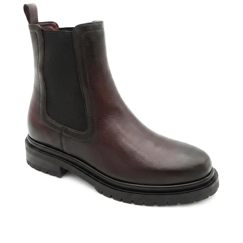 Kefalonia Leather Chelsea Boots - KEFALONIA / 326 141 - Burgundy