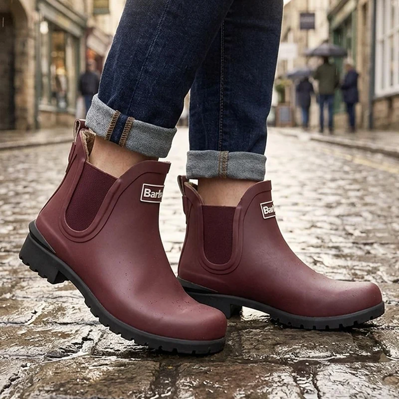 Barbour Kirkton Ankle Wellingtons - BARBR44511 / 329 670 - Burgundy