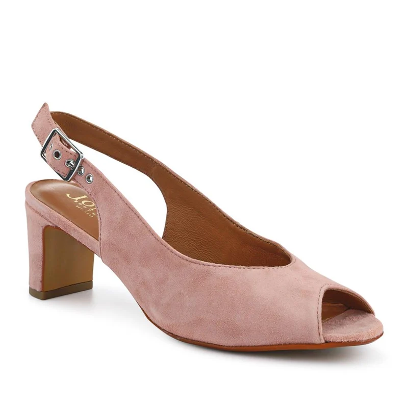 Xiomara Leather Slingback Court Shoes - XIOMARA / 327 552 - Blush Suede