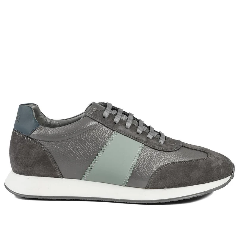 Silvio Leather & Suede Low-Top Trainer - SILVIO / 329 066