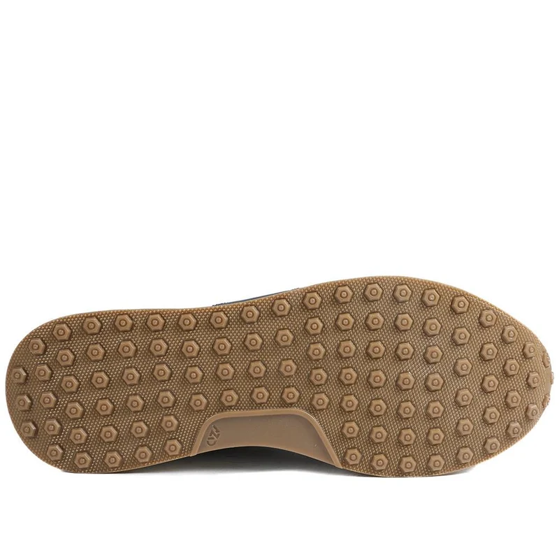 Silvio Leather & Suede Low-Top Trainer - SILVIO / 329 066 - Khaki Suede