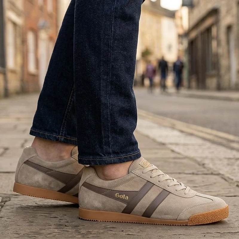 Gola Classics Men's Harrier Suede Trainers - JAC43509 / 328 801 - Beige-Brown