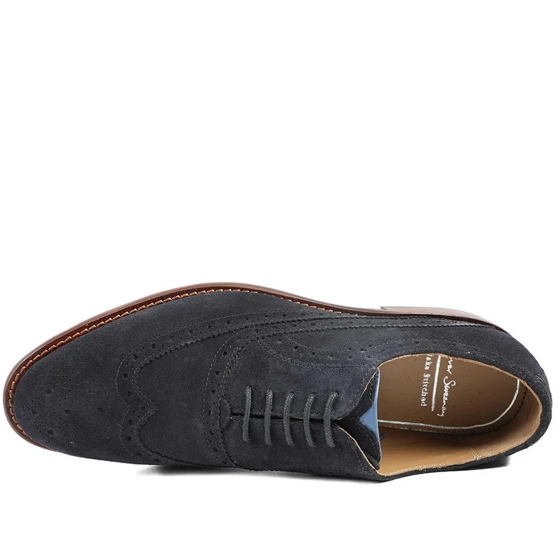 Oliver Sweeney Ledwell Suede Brogues - OLIVR43500 / 329 193 - Navy Suede