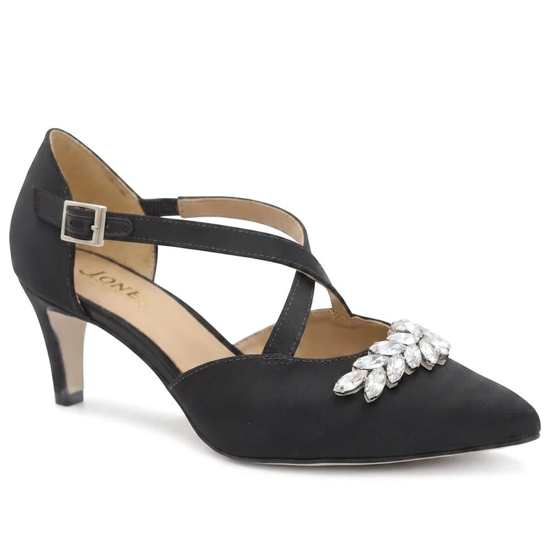 Ysa Leather Stiletto-Heeled Court Shoes - YSA / 327 455 - Black Satin