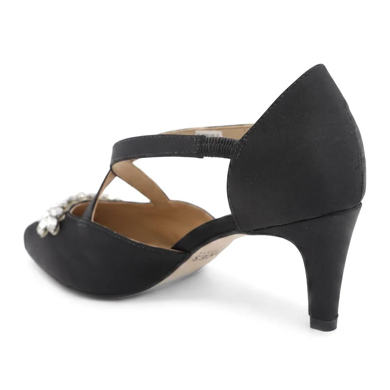 Ysa Leather Stiletto-Heeled Court Shoes - YSA / 327 455 - Black Satin