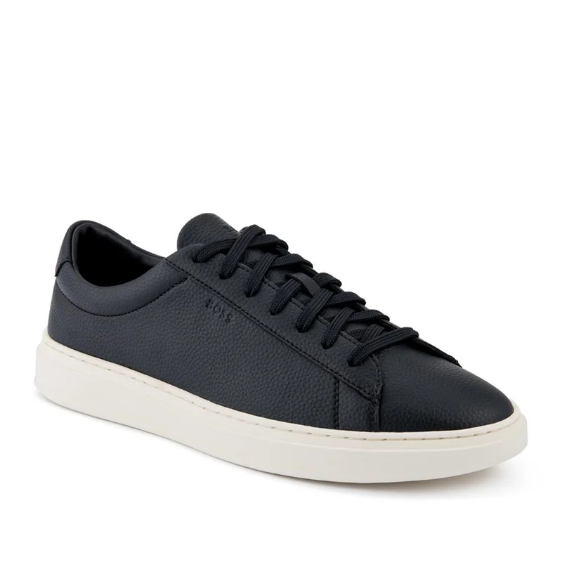 Boss Leather Low-Top Trainers - HUGO41504 / 327 624 - Black