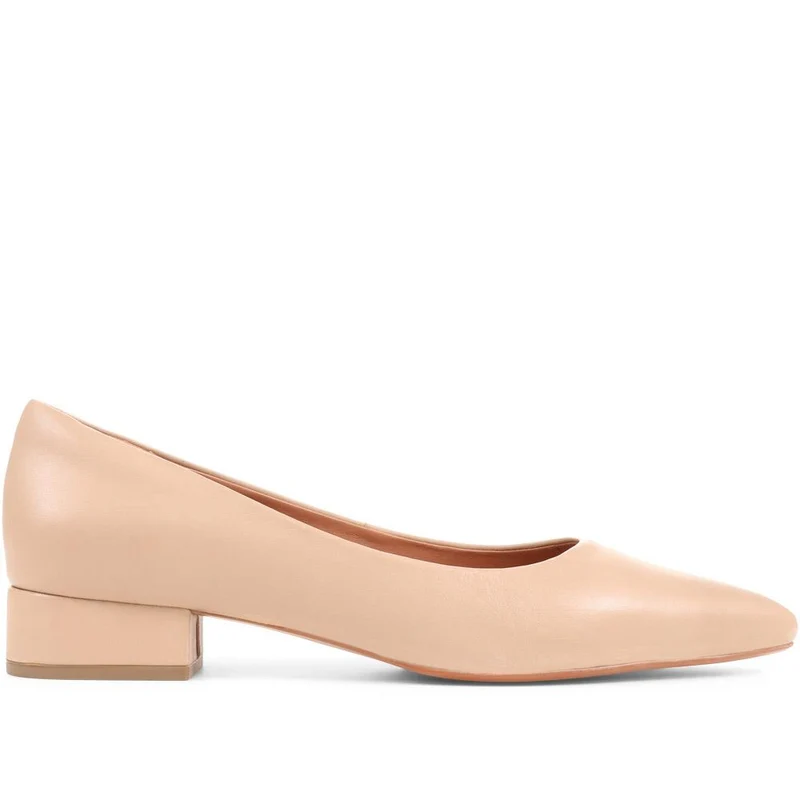 Sunstone Leather Court Shoes - SUNSTONE / 323 599 - Beige