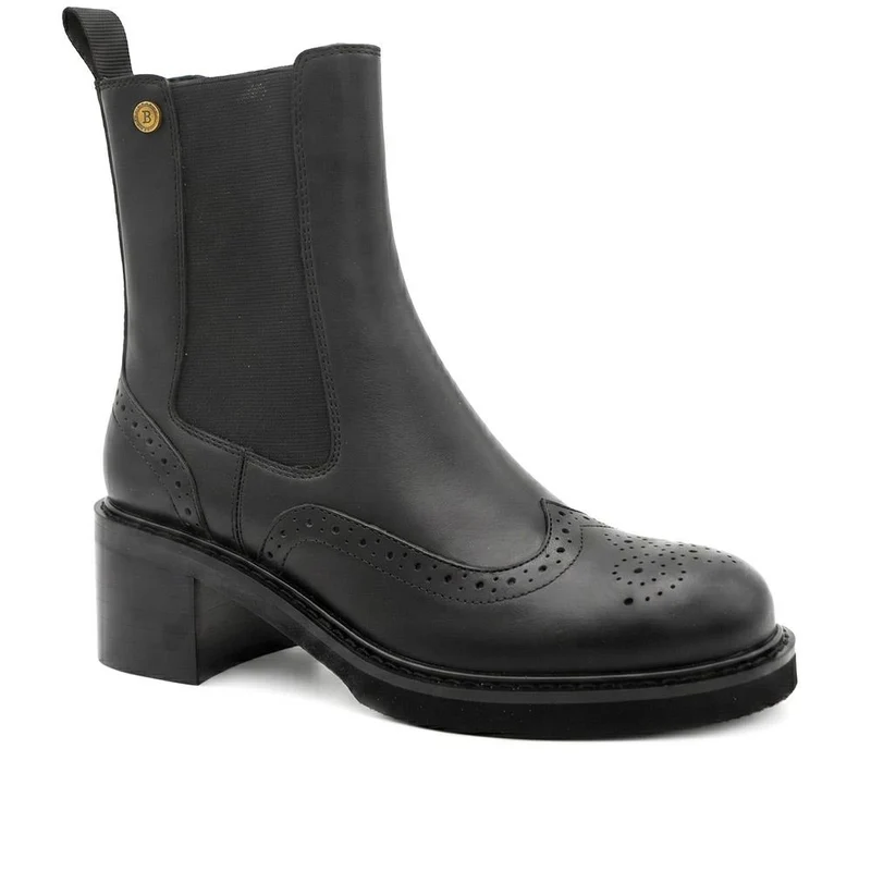 Liyana Leather Cushioned Chelsea Boots - LIYANA / 330 086 - Black Leather