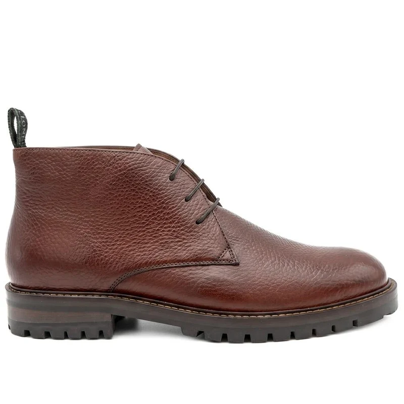 Galvano Leather Cushioned Chukka Boots - GALVANO / 329 982 - Tan Grain