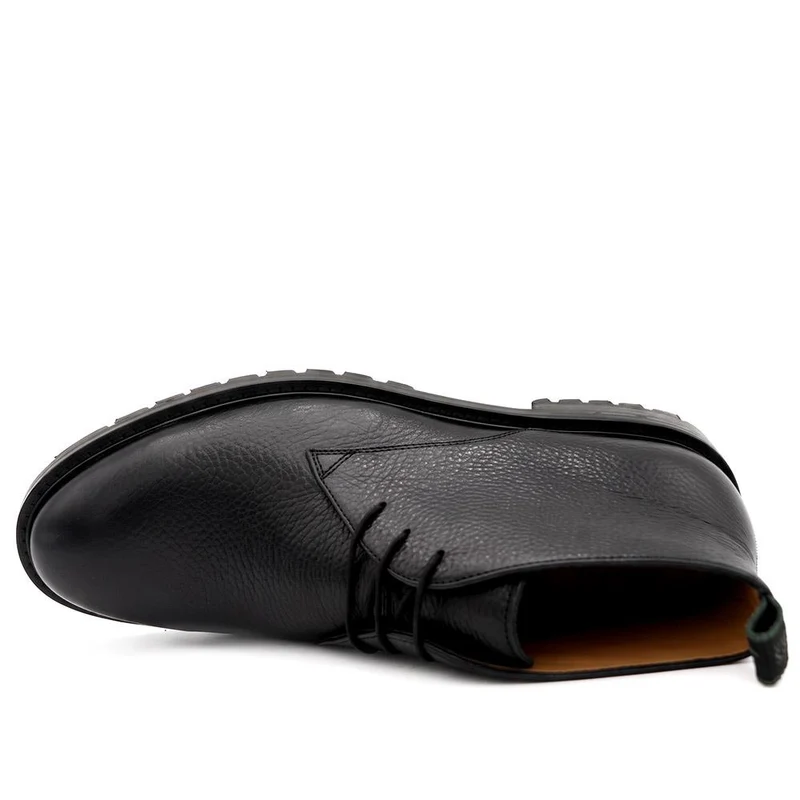 Galvano Leather Cushioned Chukka Boots - GALVANO / 329 982 - Black Grain