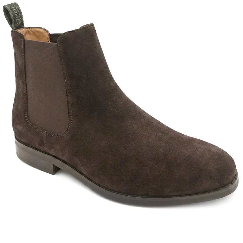 DeakinWide Leather Chelsea Boots - DEAKINWIDE / 329 948 - Dark Brown Suede
