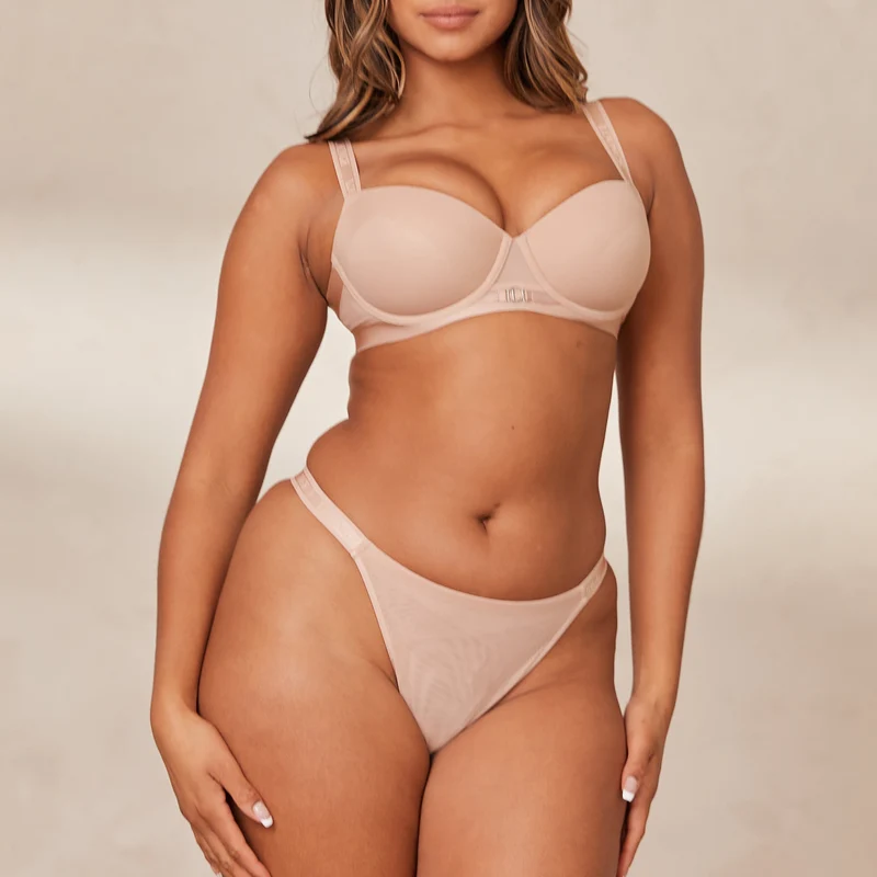 Smooth Mesh T-shirt BH - Taupe