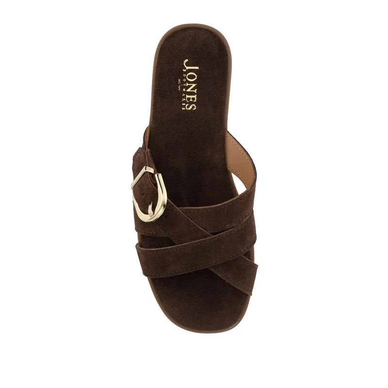 Hylda Smart Suede Leather Mules - HYLDA / 329 198 - Choco Suede