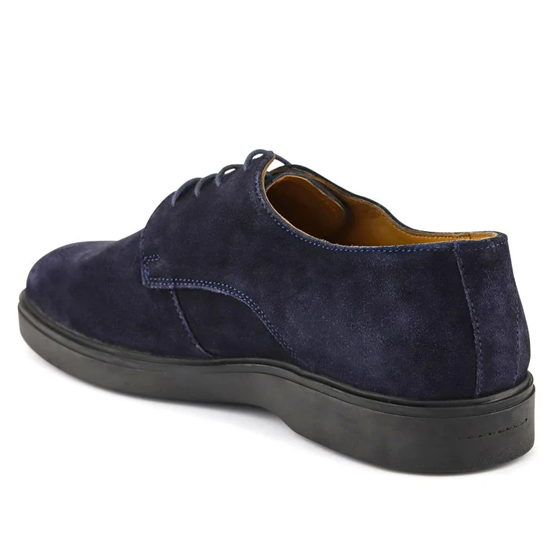 Kade Leather Lace-Up Shoes - KADE / 326 486 - Navy Suede