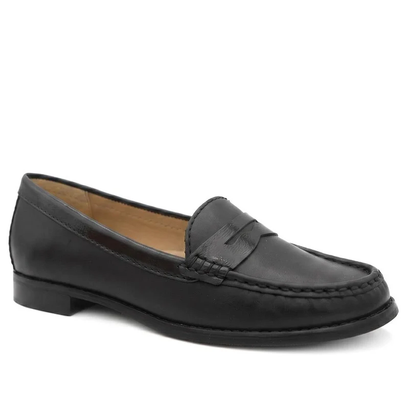 Tamsyn Smart Leather Penny Loafers - TAMSYN / 329 033 - Black Leather