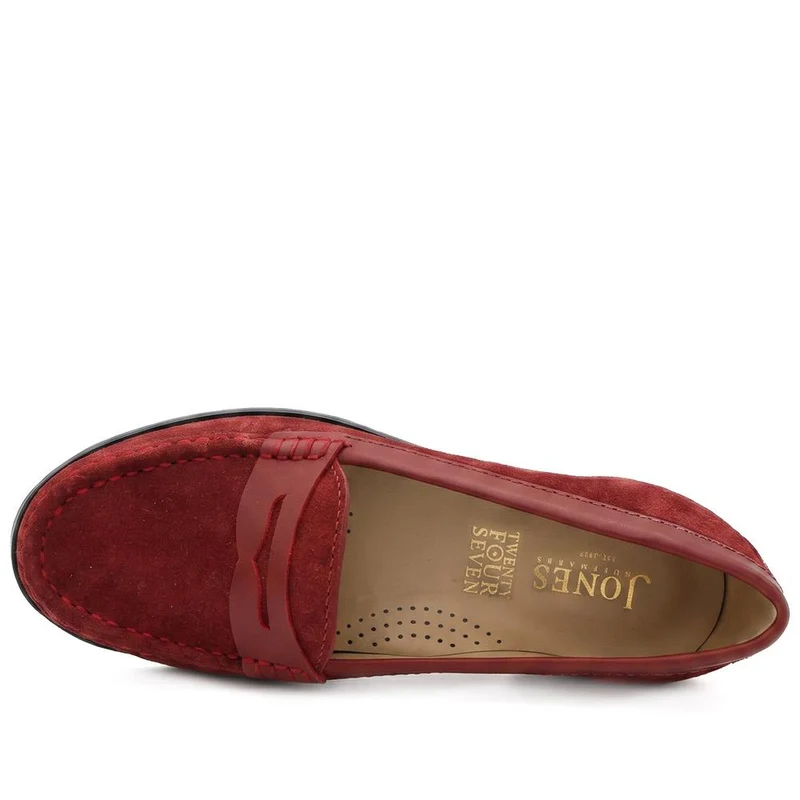 Tamsyn Smart Leather Penny Loafers - TAMSYN / 329 033 - Red Suede