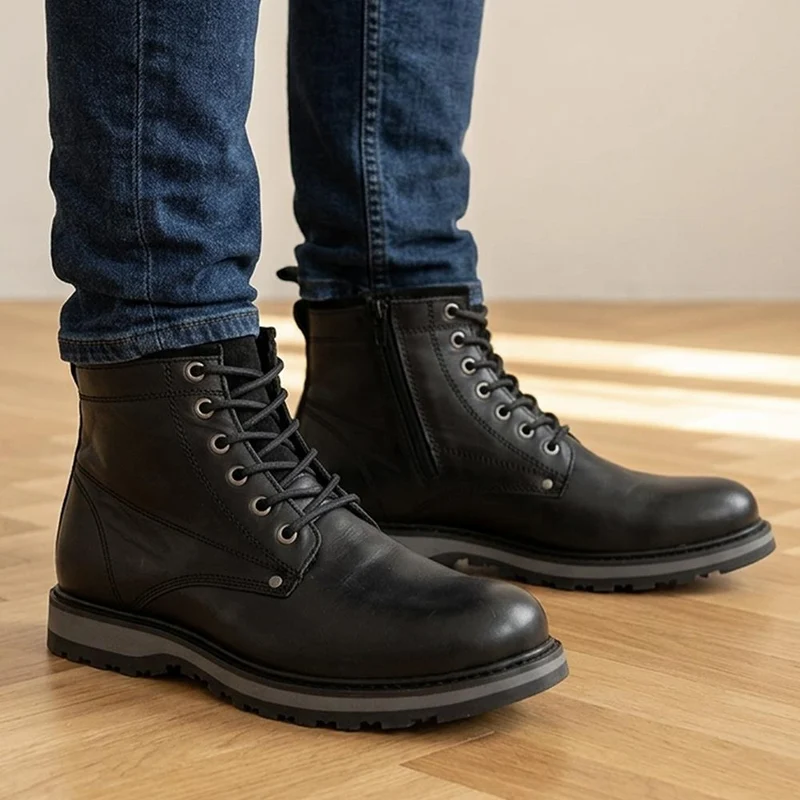 Ealing Leather Ankle Boots - EALING / 321 007 - Black-Black